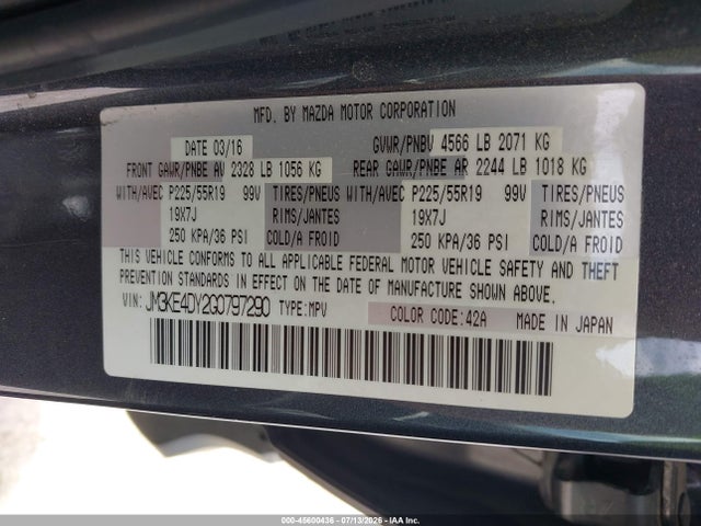 JM3KE4DY2G0797290 Mazda Cx-5 Grand Touring