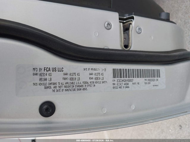 45600455 :رقم المزاد ، 2C3CCAAG2KH568937 vin ، 2019 Chrysler 300 Touring مزاد بيع