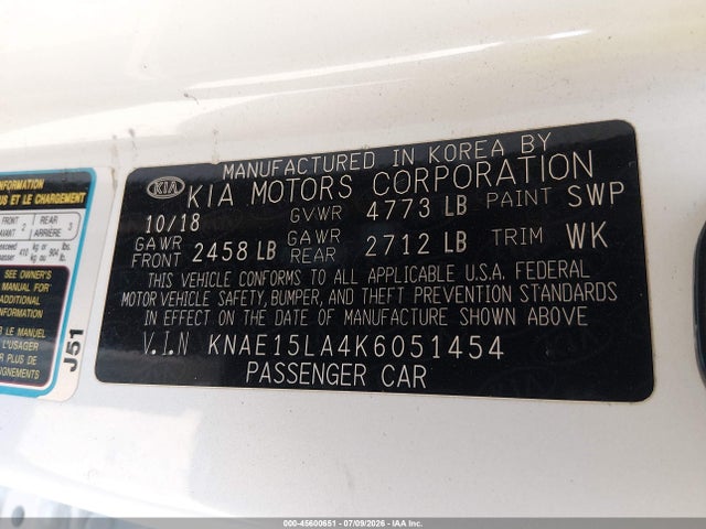 KIA Stinger 2019 KNAE15LA4K6051454 Image 9
