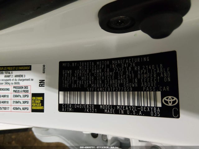 Toyota Corolla Xse 2026 5YFT4MCE9TP277059 Image 9