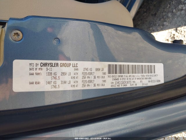 Продаж на аукціоні авто 2012 Chrysler Town & Country Touring-l, vin: 2C4RC1CG6CR136723, номер лоту: 45601082