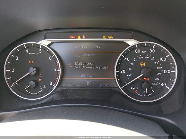 Продаж на аукціоні авто 2020 Nissan Altima Sr Fwd, vin: 1N4BL4CV2LC153177, номер лоту: 45601099