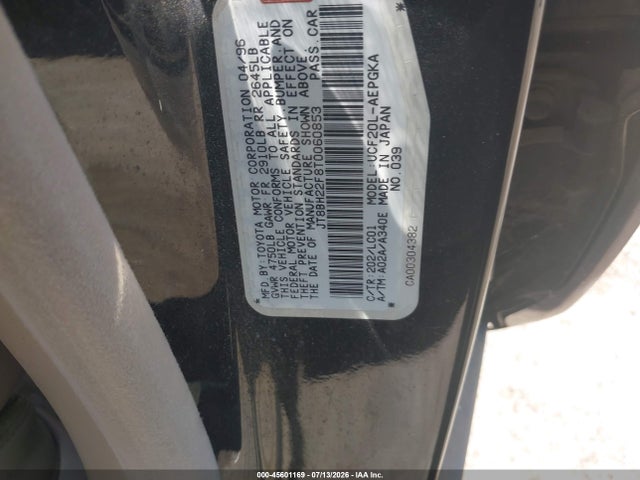 45601169 :رقم المزاد ، JT8BH22F8T0060853 vin ، 1996 Lexus Ls 400 مزاد بيع