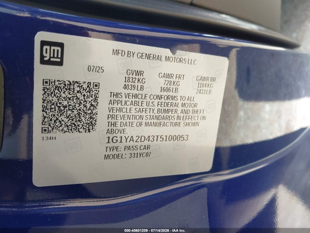 Chevrolet CORVETTE STINGRAY 2026 1G1YA2D43T5100053 Image 9