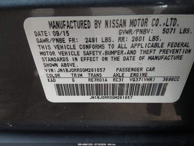 Продаж на аукціоні авто 2016 Infiniti Qx50, vin: JN1BJ0RR0GM261657, номер лоту: 45601325