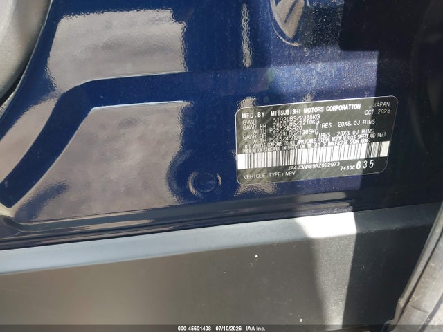 Продажа на аукционе авто 2024 Mitsubishi Outlander Sel 2.5 2wd, vin: JA4J3WA89RZ022973, номер лота: 45601408