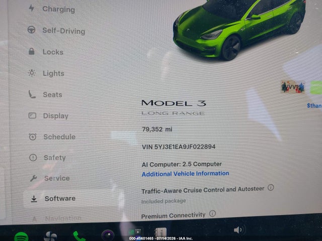 Продаж на аукціоні авто 2018 Tesla Model 3 Long Range/mid Range, vin: 5YJ3E1EA9JF022894, номер лоту: 45601465