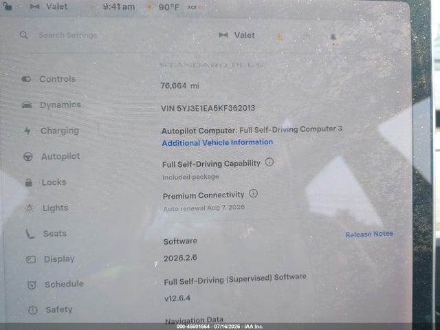 Tesla Model 3 Long Range/mid Range/standard Range/standard Range Plus 2019 5YJ3E1EA5KF362013 Image 13