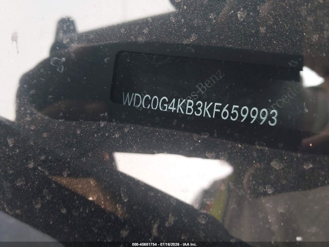 Aukcja sprzedaży 2019 Mercedes-benz Glc 300 4matic, vin: WDC0G4KB3KF659993, numer aukcji: 45601754