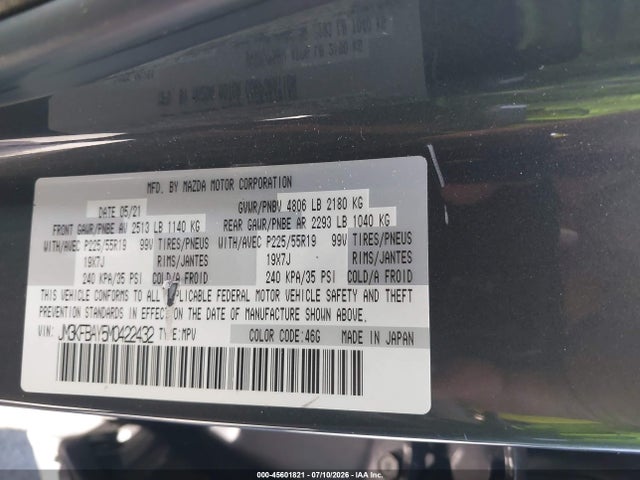 JM3KFBAY5M0422432 Mazda Cx-5 Grand Touring Reserve