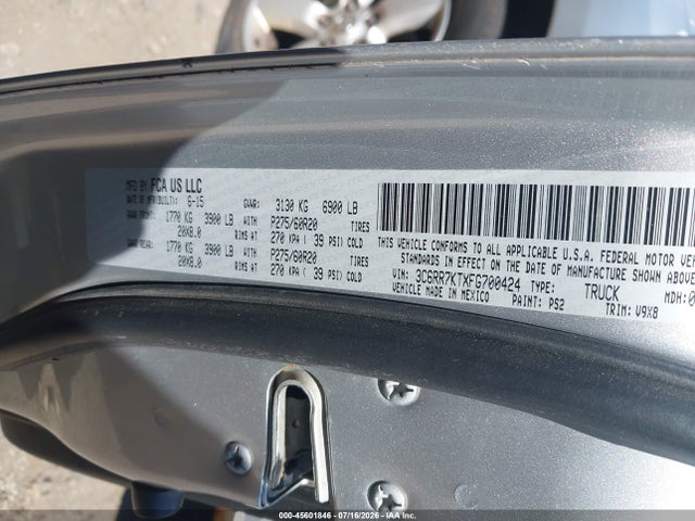 Auction sale of the 2015 Ram 1500 Express, vin: 3C6RR7KTXFG700424, lot number: 45601846