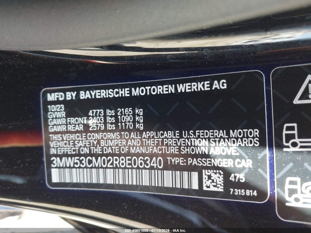 BMW M240 I Xdrive 2024 3MW53CM02R8E06340 Image 9