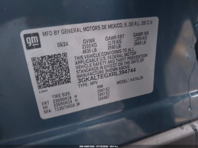 Продаж на аукціоні авто 2024 Gmc Terrain Awd Sle, vin: 3GKALTEGXRL394744, номер лоту: 45601945