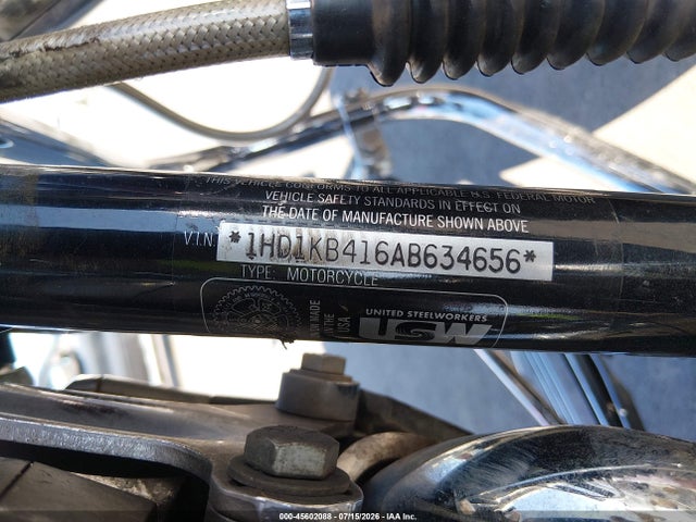 Продажа на аукционе авто 2010 Harley-davidson Flhx, vin: 1HD1KB416AB634656, номер лота: 45602088