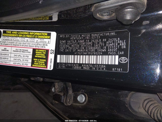 Toyota CAMRY SE 2023 4T1G11AK1PU780204 Image 9
