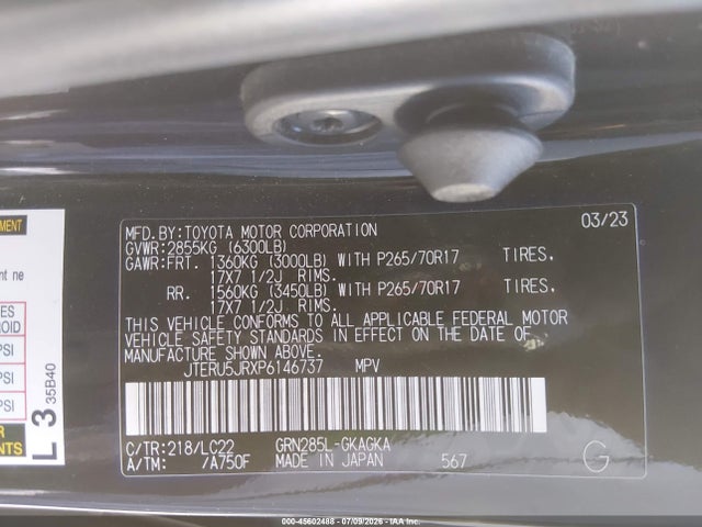 Toyota 4runner Trd Off Road Premium 2023 JTERU5JRXP6146737 Image 9