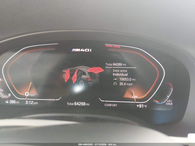 2021 Bmw X3 M40i მანქანა იყიდება აუქციონზე, vin: 5UXTY9C02M9F13016, აუქციონის ნომერი: 45602502