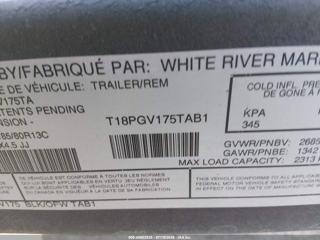 Boat Trailer - Trailstar 2018 7J511NJ22JB001206 Image 9