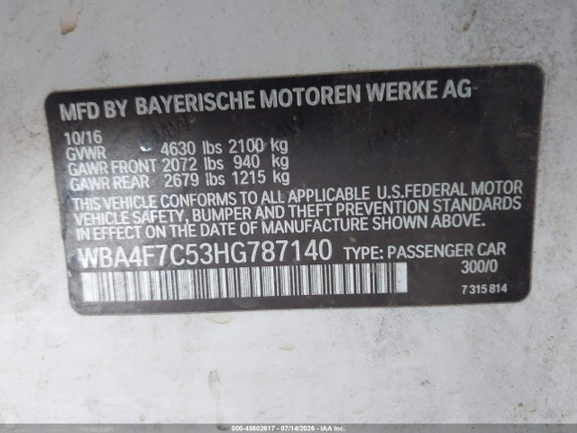 BMW 430i Gran Coupe 2017 WBA4F7C53HG787140 Image 9