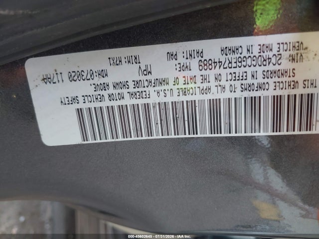 Dodge Grand Caravan Sxt 2015 2C4RDGCG6FR744889 Image 9