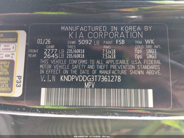 KNDPVDDG3T7361278 KIA Sportage Hybrid Ex