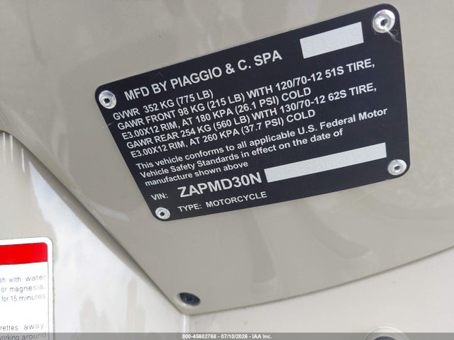 Vespa Gts 310 2025 ZAPMD30N4S5100013 Image 10