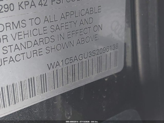 WA1C5AGU3S2096138 Audi All-new Sq5 Prestige Tfsi Quattro S Tronic