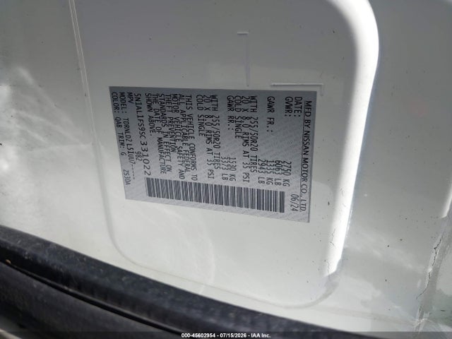 Продаж на аукціоні авто 2025 Infiniti Qx60 Luxe Awd, vin: 5N1AL1FS9SC331022, номер лоту: 45602954