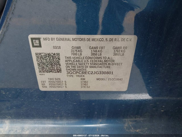Chevrolet Silverado 1500 1lt 2018 3GCPCREC2JG330801 Image 9