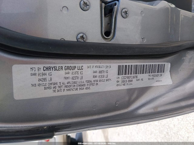 Продаж на аукціоні авто 2015 Dodge Dart Sxt, vin: 1C3CDFBB3FD186786, номер лоту: 45603203
