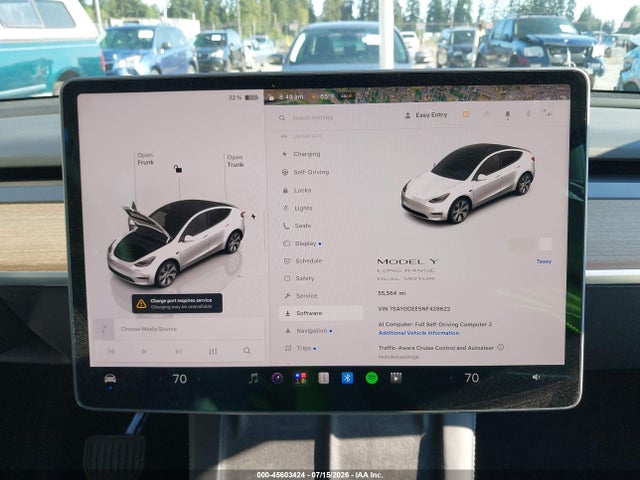 Aukcja sprzedaży 2022 Tesla Model Y Long Range Dual Motor All-wheel Drive, vin: 7SAYGDEE5NF428622, numer aukcji: 45603424