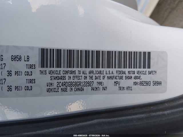 Dodge Grand Caravan Se 2016 2C4RDGBG8GR122927 Image 9