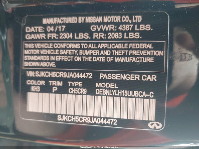 Продаж на аукціоні авто 2018 Infiniti Qx30 Premium, vin: SJKCH5CR9JA044472, номер лоту: 45603572