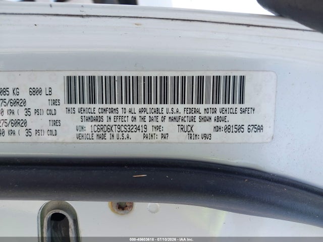 Aukcja sprzedaży 2012 Ram 1500 Express, vin: 1C6RD6KT9CS323419, numer aukcji: 45603618