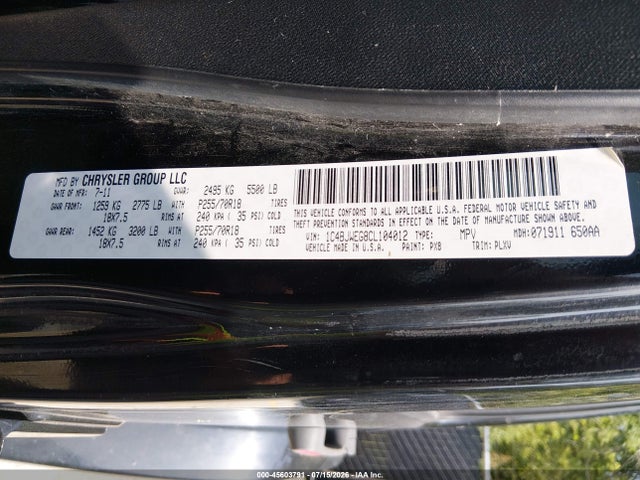 Aukcja sprzedaży 2012 Jeep Wrangler Unlimited Sahara, vin: 1C4BJWEG8CL104012, numer aukcji: 45603791
