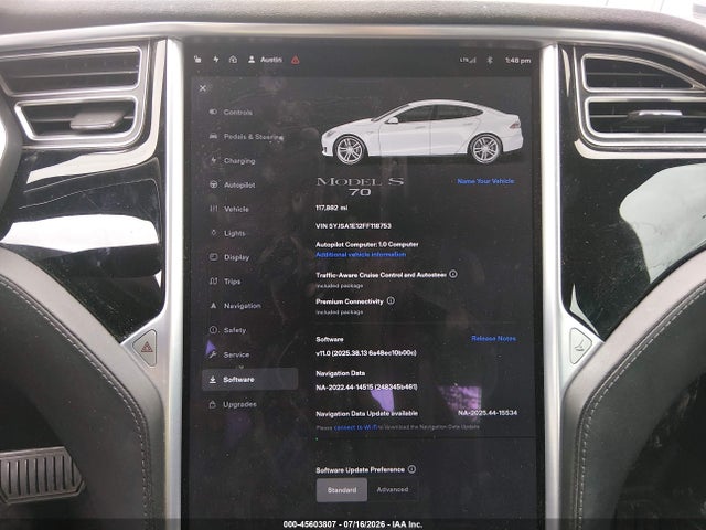 Tesla Model S 60/70/85 2015 5YJSA1E12FF118753 Image 17