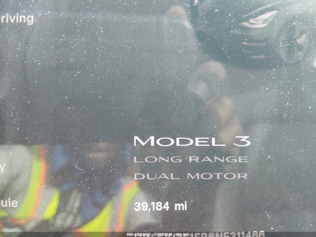 Продаж на аукціоні авто 2022 Tesla Model 3 Long Range Dual Motor All-wheel Drive, vin: 5YJ3E1EB6NF311486, номер лоту: 45603830