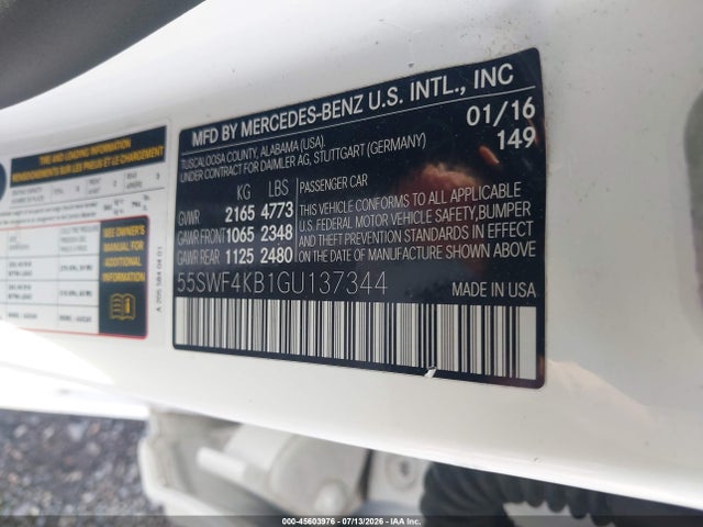 55SWF4KB1GU137344 Mercedes-Benz C 300 Sport 4matic