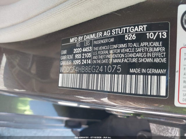 WDDGF4HB8EG241075 Mercedes-Benz C 250 Sport