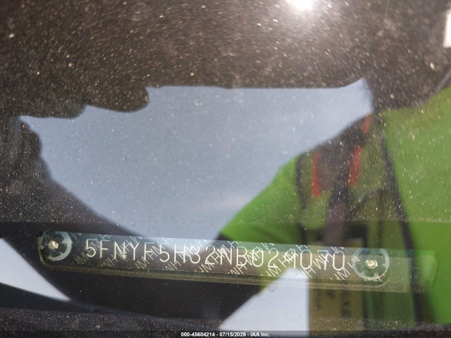 Продажа на аукционе авто 2022 Honda Pilot 2wd Sport, vin: 5FNYF5H32NB029070, номер лота: 45604214