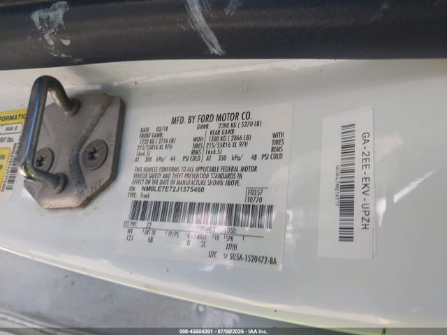 Ford Transit Connect Xl 2018 NM0LE7E72J1375460 Image 9