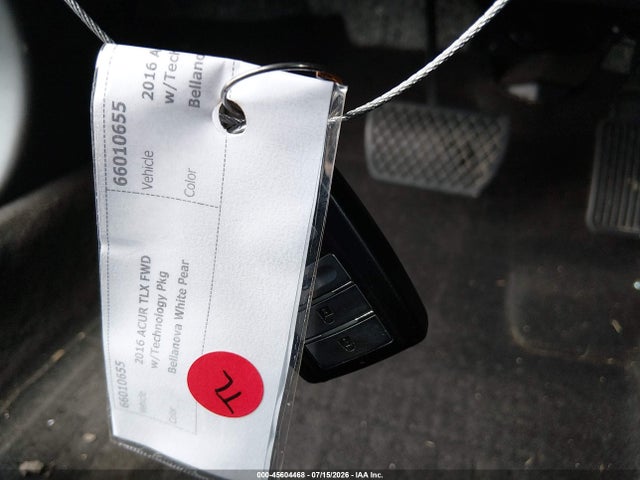 2016 Acura Tlx Tech მანქანა იყიდება აუქციონზე, vin: 19UUB1F58GA007580, აუქციონის ნომერი: 45604468