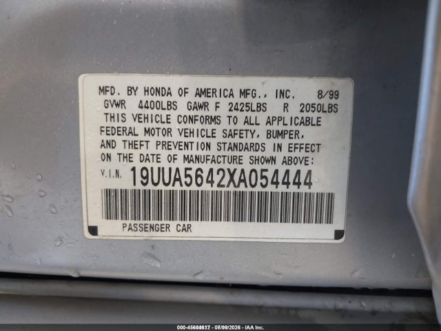 Продажа на аукционе авто 1999 Acura Tl 3.2, vin: 19UUA5642XA054444, номер лота: 45604617