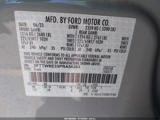 Ford Maverick Xlt 2023 3FTTW8E33PRA56263 Image 9