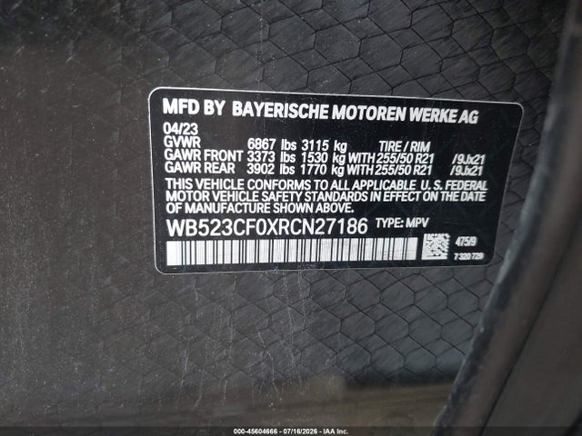 BMW Ix Xdrive50 2024 WB523CF0XRCN27186 Image 9