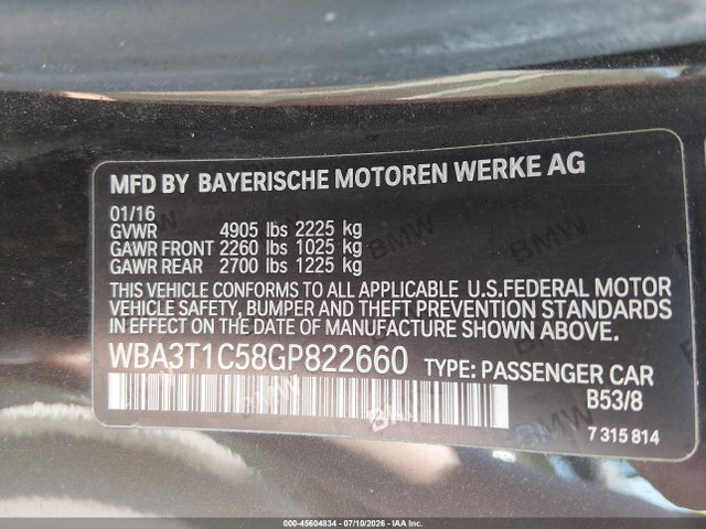 Продаж на аукціоні авто 2016 Bmw 428i Xdrive, vin: WBA3T1C58GP822660, номер лоту: 45604834