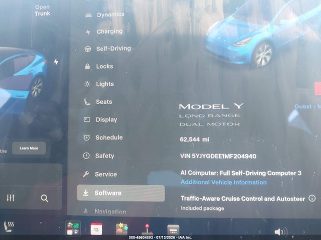 Продажа на аукционе авто 2021 Tesla Model Y Long Range Dual Motor All-wheel Drive, vin: 5YJYGDEE1MF204940, номер лота: 45604893