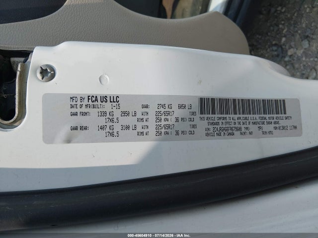 Продажа на аукционе авто 2015 Ram Cargo Tradesman, vin: 2C4JRGAG6FR679608, номер лота: 45604910