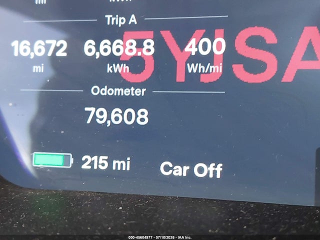 Продажа на аукционе авто 2016 Tesla Model S 60/70/75/85, vin: 5YJSA1E15GF147374, номер лота: 45604977