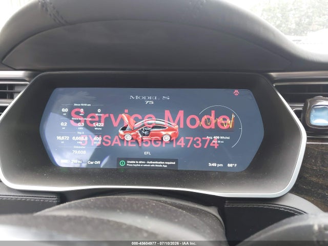 Продажа на аукционе авто 2016 Tesla Model S 60/70/75/85, vin: 5YJSA1E15GF147374, номер лота: 45604977
